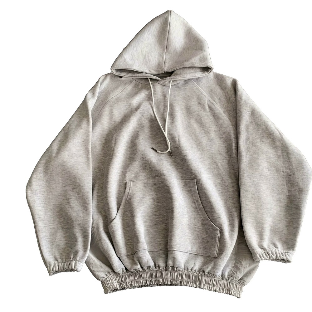 Felt Brand Hoodie Men's XL Heavyweight Elastic‎ Waistband Side panels Gray
